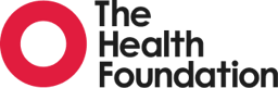 The Health Foundation logo with red circular symbol and black text