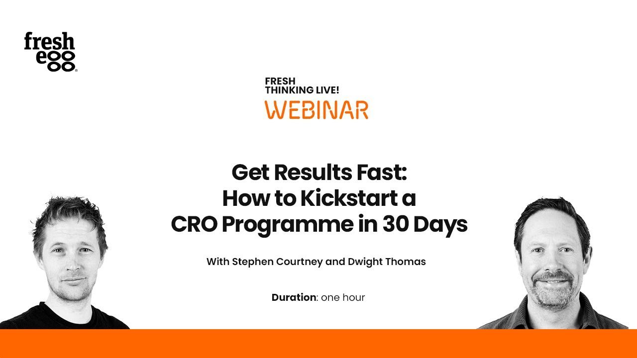 Get results fast: How to kickstart a CRO programme in 30 days