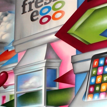 A Photo of the graffiti on the Wall at Fresh Egg