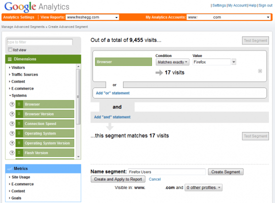 Old Advanced Segment Editor Old Advanced Segment Editor