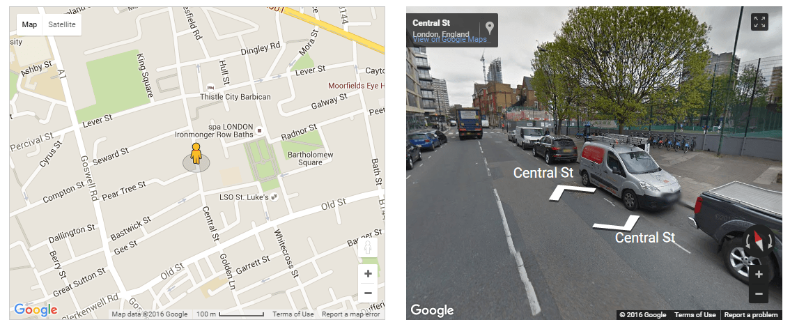 Google street maps