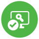 Green access control measures icon