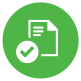 Green information security policy icon