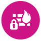 Pink firewall icon