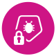 Pink vulnerability management icon