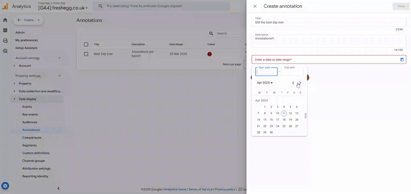 Using GA4 Annotations Example 2