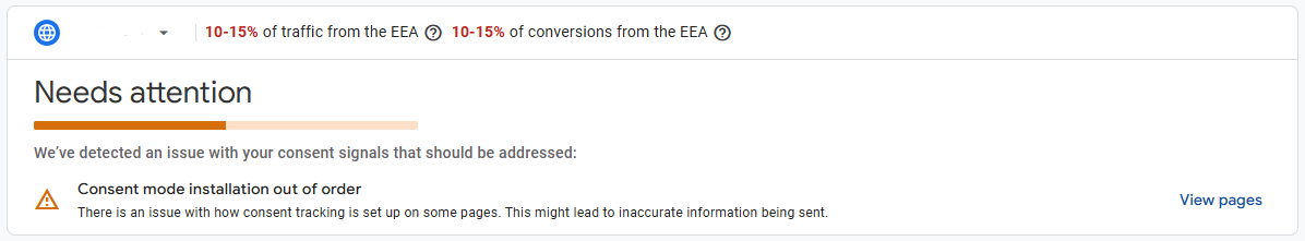 Ga Consent Mode Settings Needs Attention