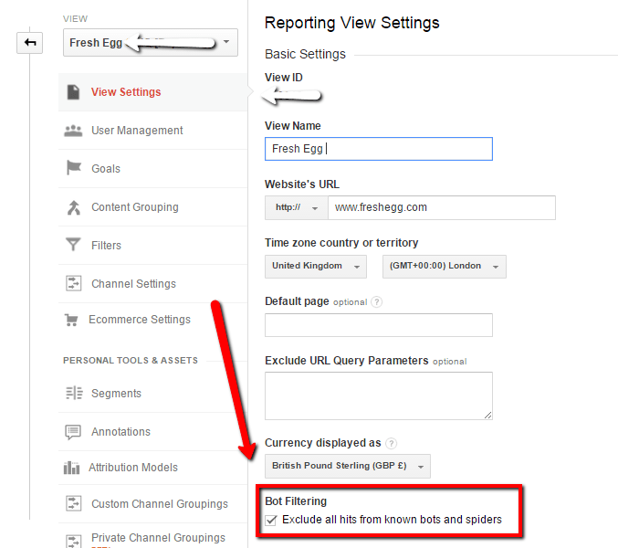 View Settings