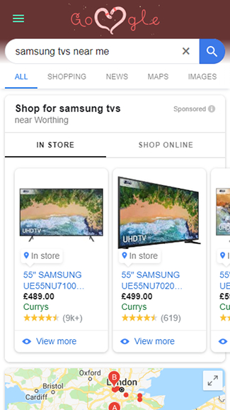 Google Shopping Ads Screenshot