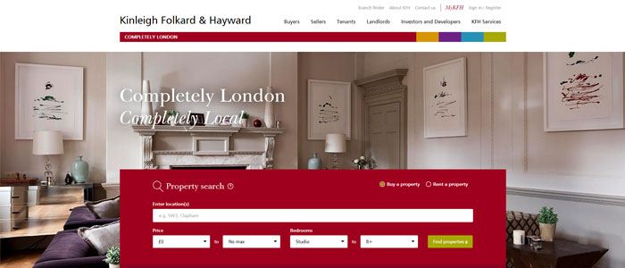 The new KFH website, created by Fresh Egg