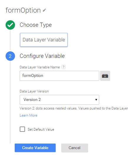 datalayer variable